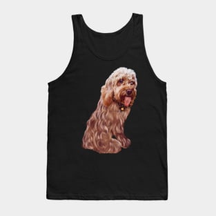 Licking tongue Cavapoo Cavoodle puppy - cute cavalier king charles spaniel Tank Top